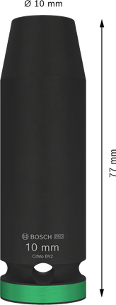 مفتاح ربط الصدمات Bosch برو 1/2 بوصة بعمق 10 مم.